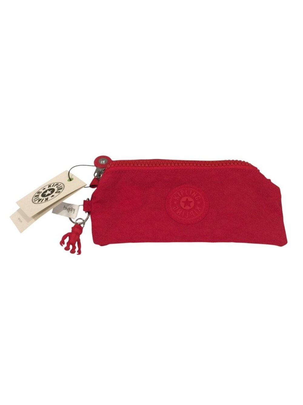 KIPLING Freedom Zip Top 8" Bag Red Rouge with Attached Keyring